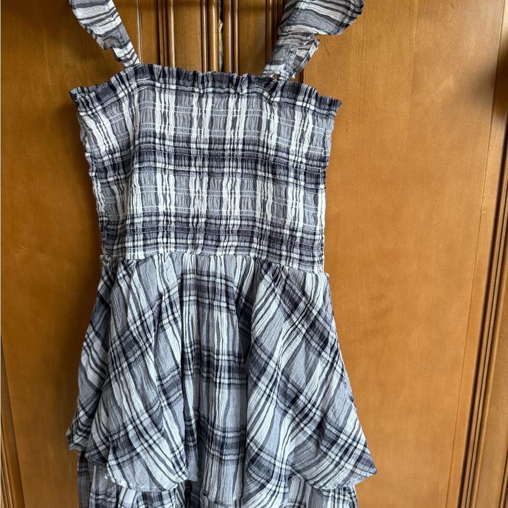 ☀️Aerie/American Eagle Plaid Handkerchief Sleeveless Dress NWT - Picture 6 of 7
